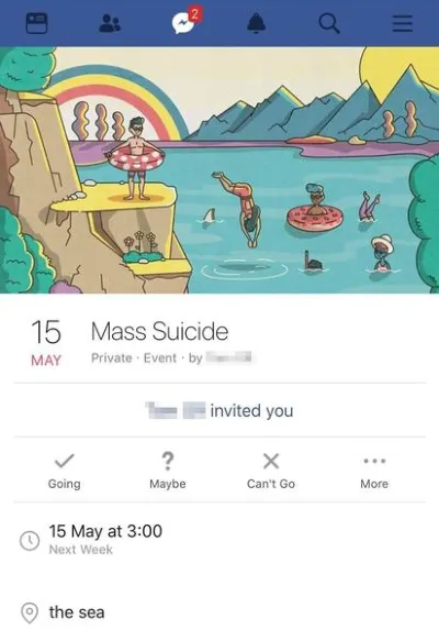 Un étudiant crée un événement « Suicide de masse » sur Facebook, et les gens ne sont pas contents