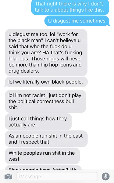 Valkoinen Berkeley-opiskelija sanoi ystävälleni: 'Mustat ihmiset ovat huonompia