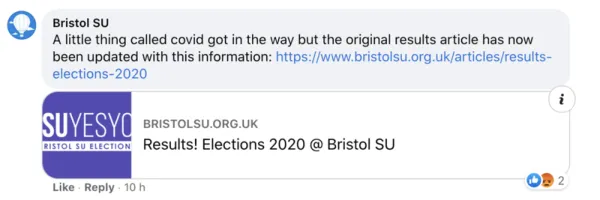 Bristol SU len nedávno zverejnil rozpis hlasov pre svoje marcové voľby